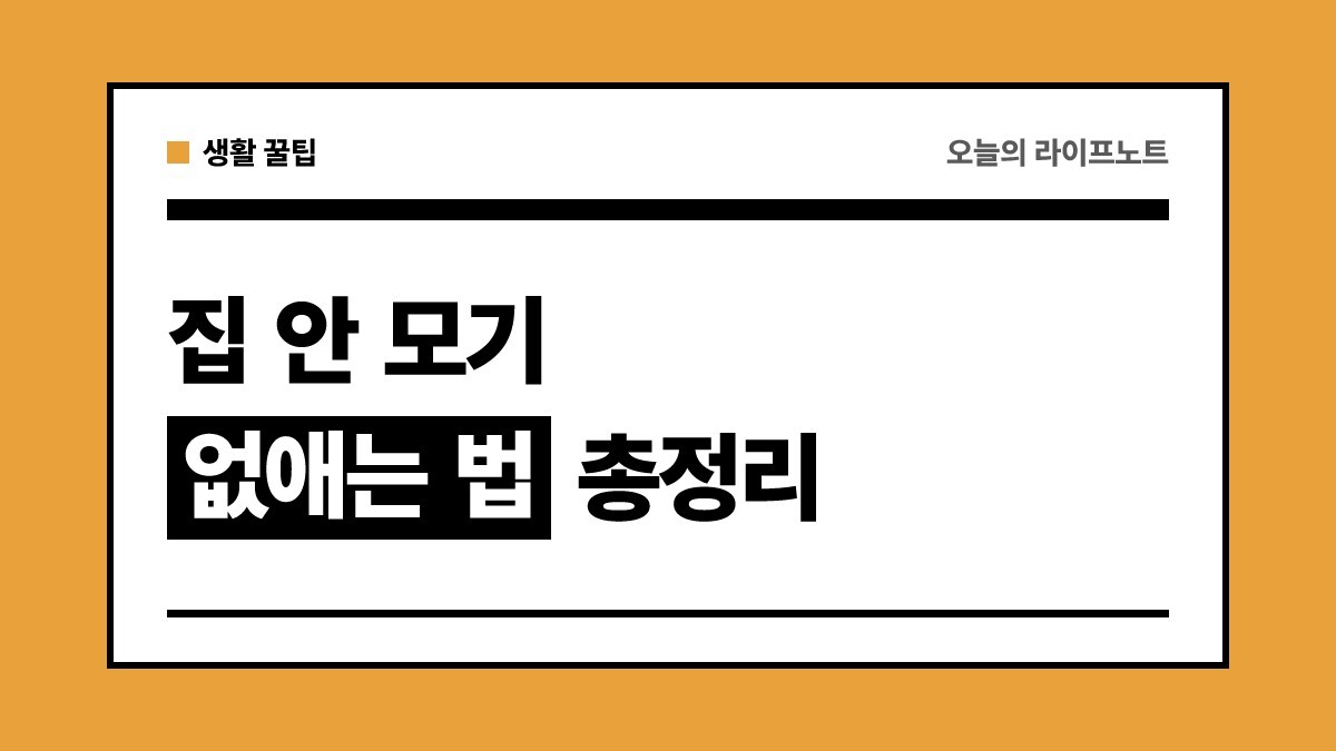 여름철 집 안 모기 없애는 법 총정리 | 모기 퇴치기·기피제 및 침입 경로 차단